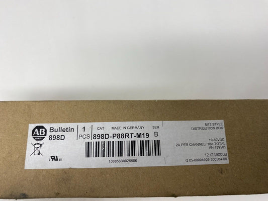 For Allen-Bradley 898D-P88RT-M19 Safety Wired Distribution Box 8-Ports LED