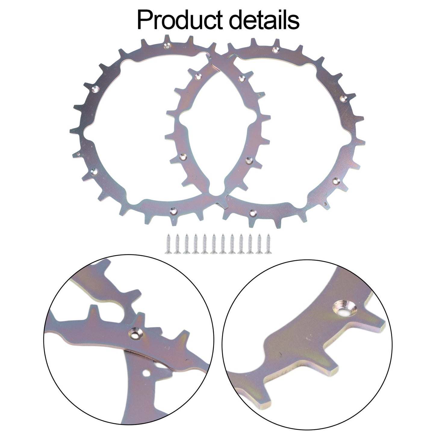 Set of Two Anti Skid Wheels for Robotic Lawn Mower Reliable Grip on Slopes