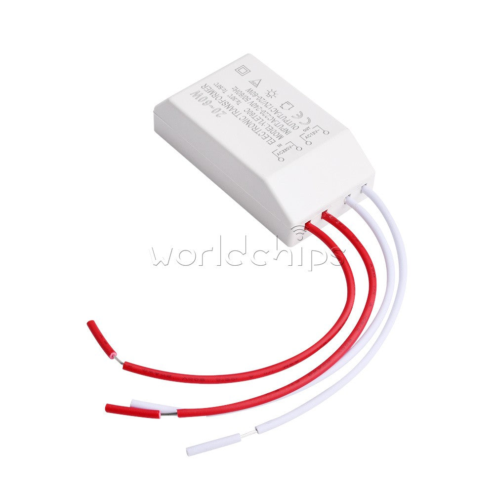 10PCS 20-60W 220V To AC12V LED Halogen Lamp Light Electronic Transformer Adapter