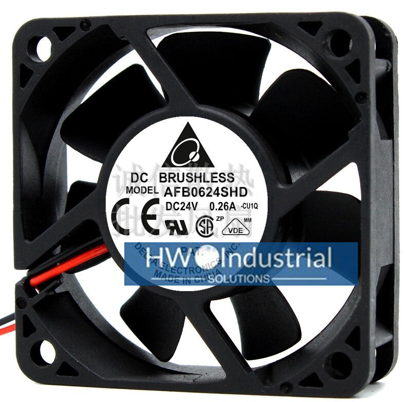 Delta 6020 6CM AFB0624SHD 24V 0.26A 2-wire Dual Ball Inverter Cooling Fan