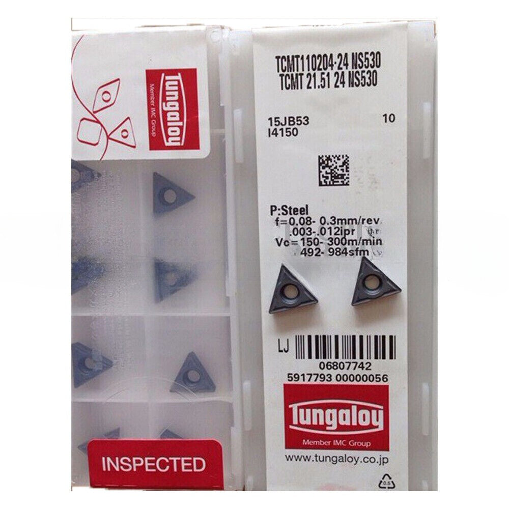 10PCS/ Tungaloy TCMT110204-24 NS530 TCMT21.51-24 Carbide Inserts