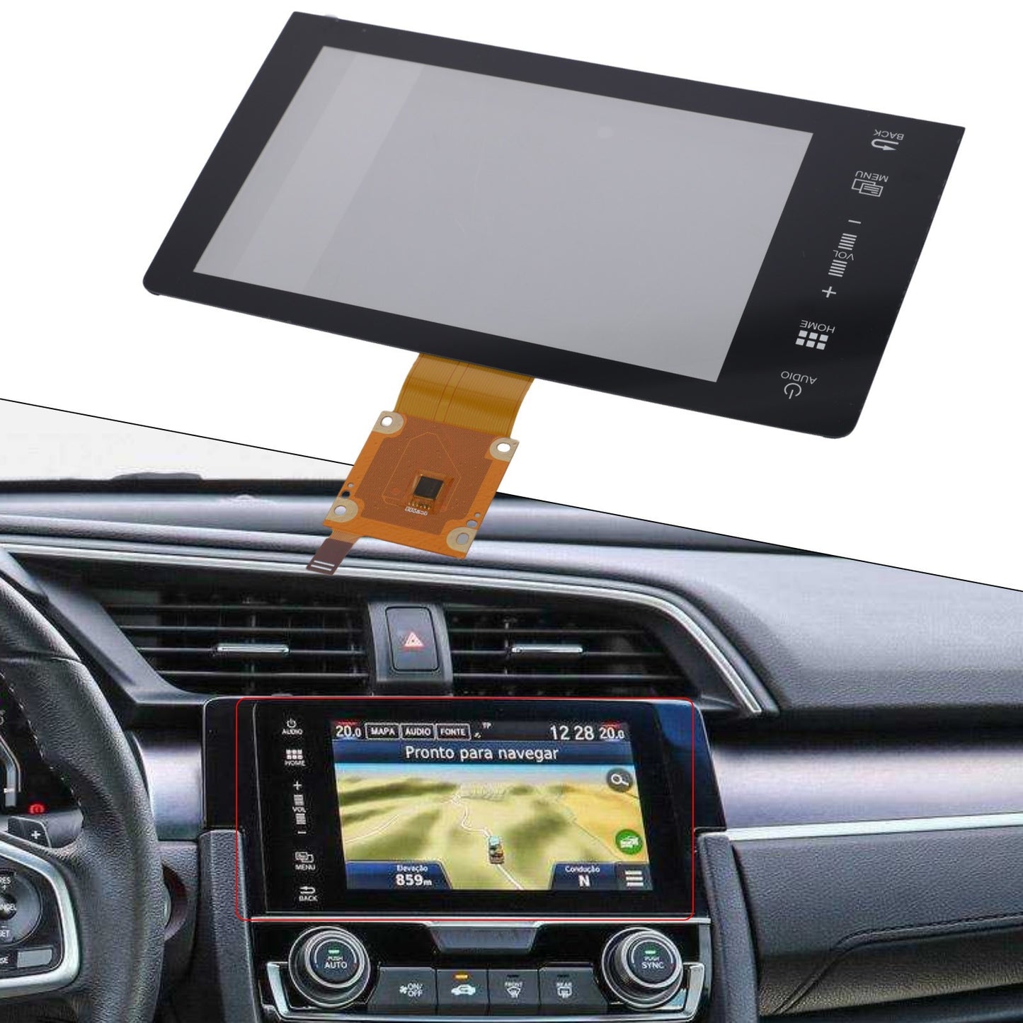 Touch Screen Digitizer for For Civic 10th Gen Radio Navigation