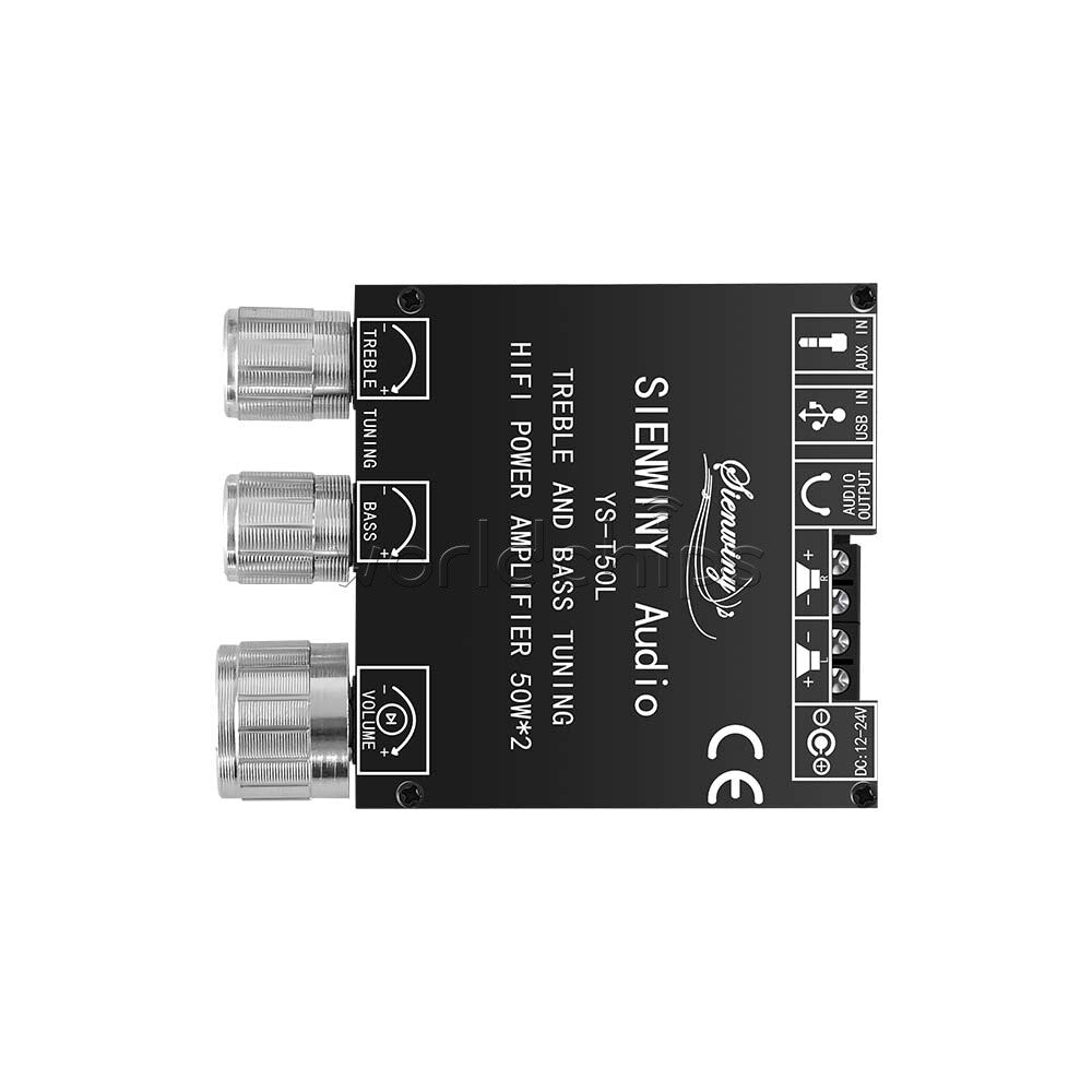 YS-T50L HiFi AUX Audio Bluetooth 5.1 Stereo Digital Power Amplifier Board Module