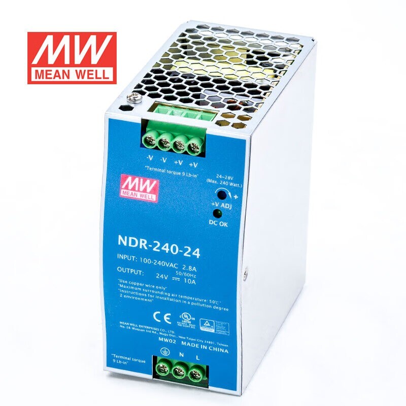 Mean Well NDR-240-24 NDR-240-48 Industrial DIN rail power supply 24V 48V 10A 5A