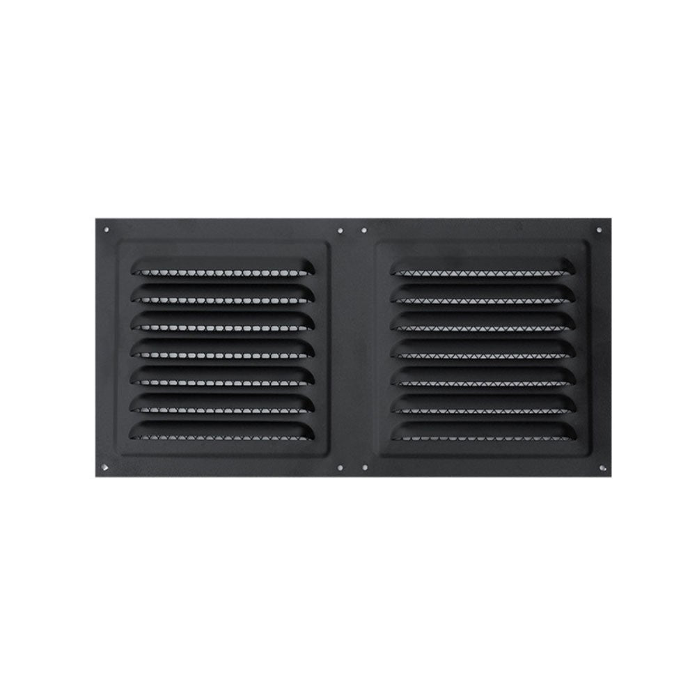 12x6 Stainless Steel Exterior Wall Outlet Vent with Airflow Louvers and Mesh