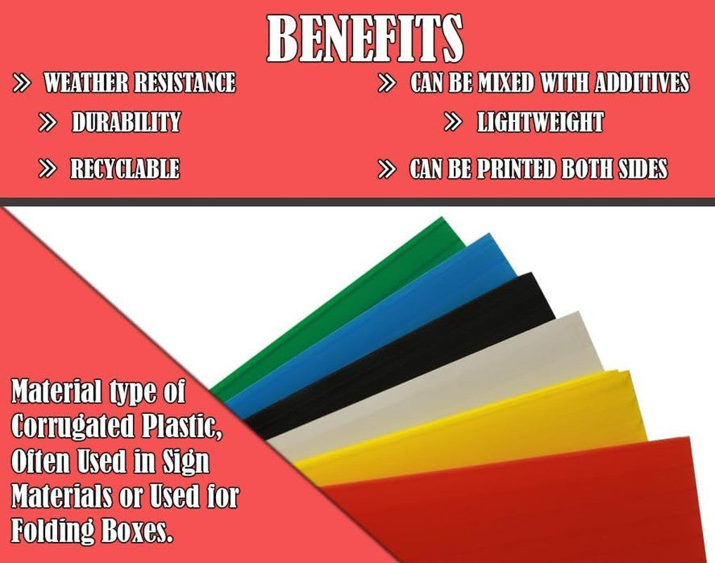 24x36 Corrugated Plastic Board, 10 Pack - White, 4mm Thick, for Signs