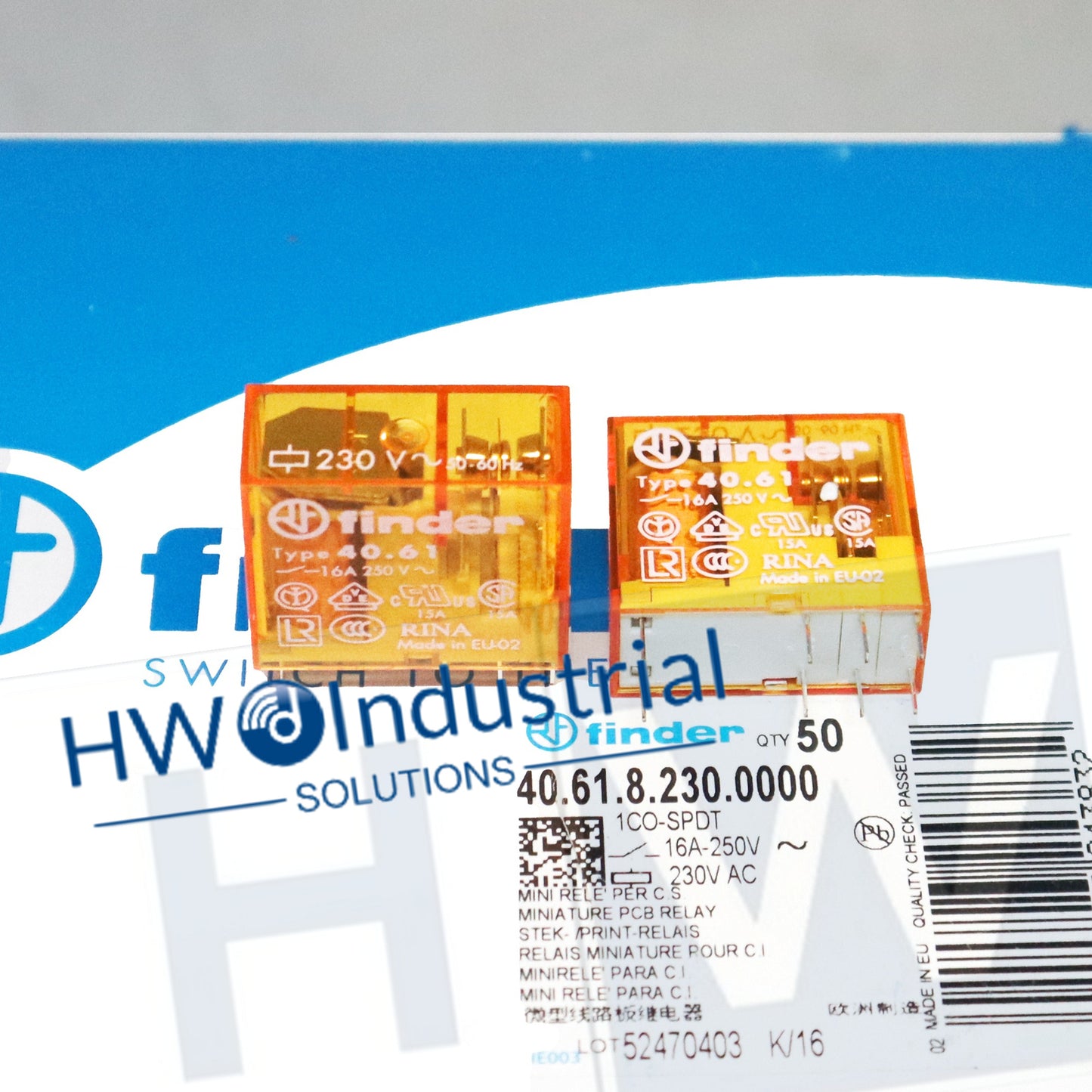Finder Power Relay 40.61.8.230.0000 16A 230VAC 8-pin