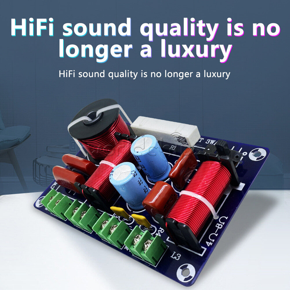 3-Way 250W 850/5200Hz Frequency Divider DIY Speaker Filter Treble Medium Bass