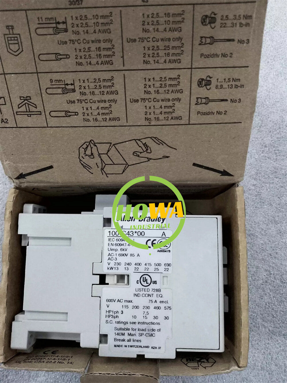 1/piece  Contactor 100-C43KF00 100-C43*00 AC230V