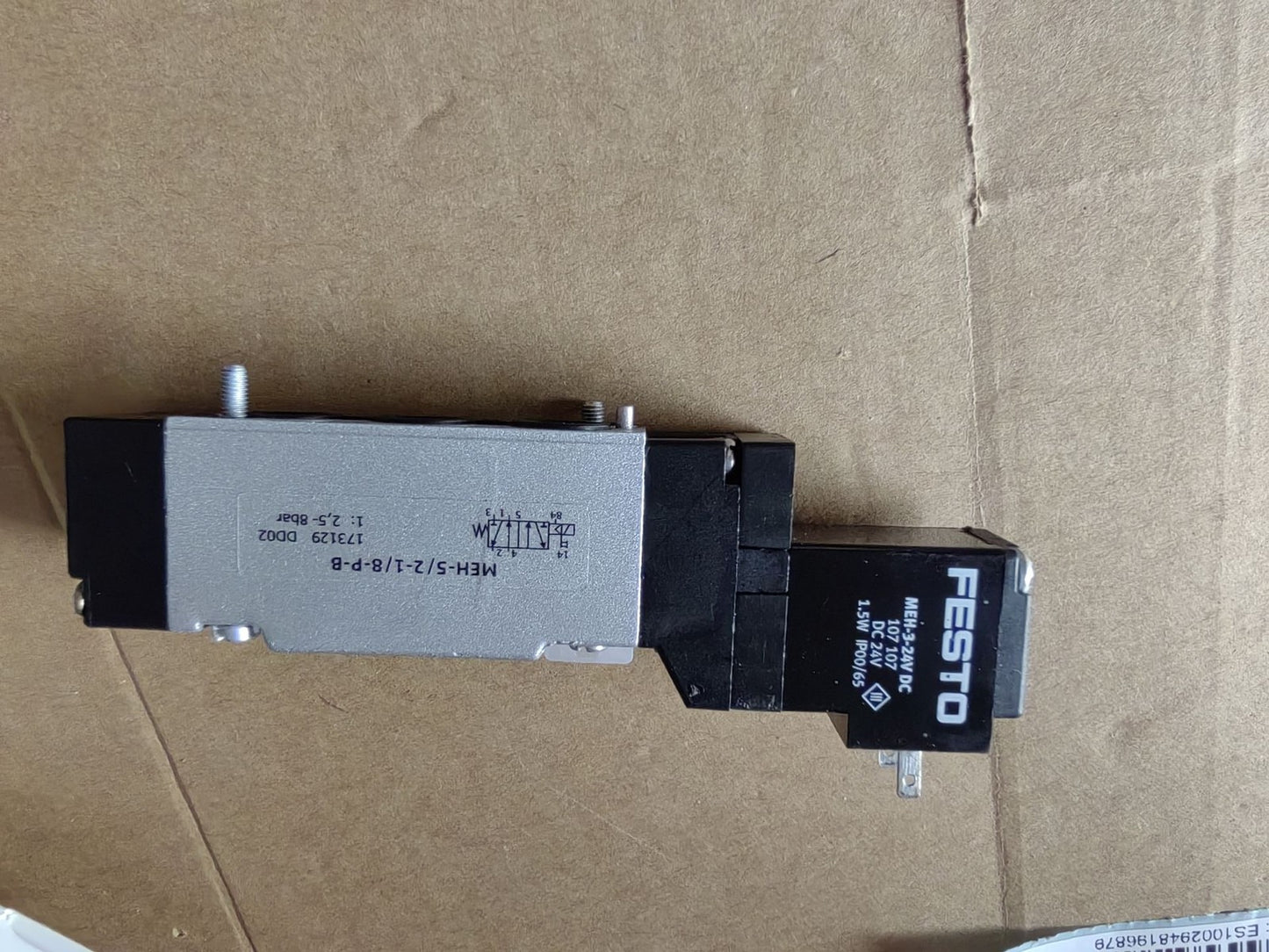 Festo Meh-5/2-1/8-P-B Solenoid Valve 173129 Width 17.8Mm