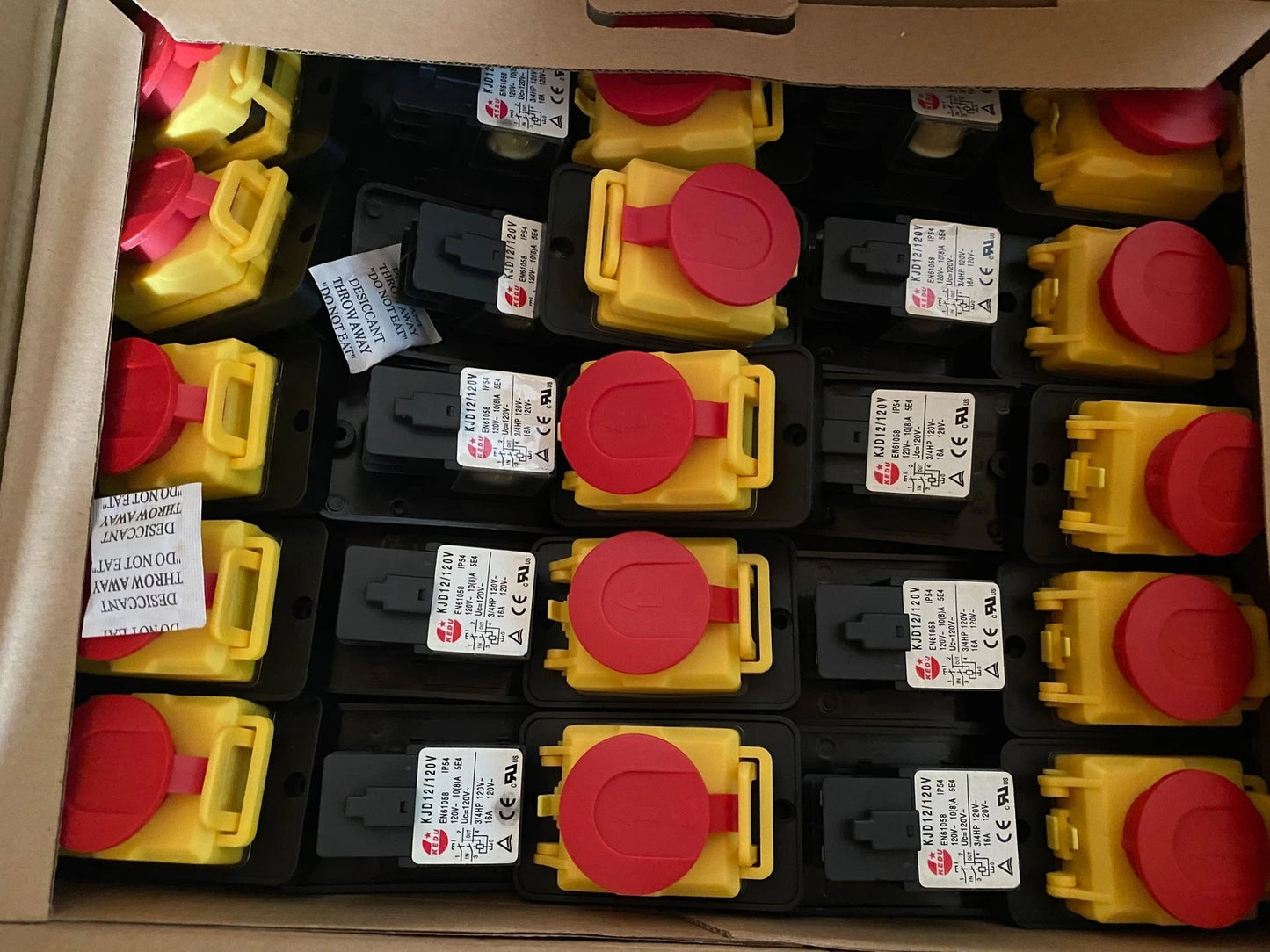 KEDU KJD12 120v Emergency Stop Electromagnetic Switches Pushbutton for Lathes