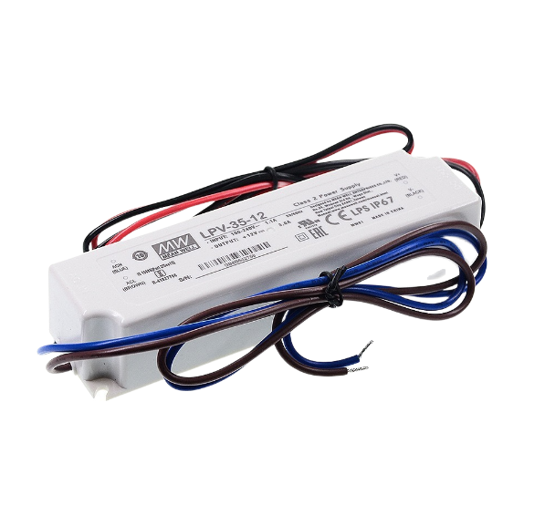 Mean Well switching power supply LPV-35 constant voltage IP67 LED 35W 5V12V24V36