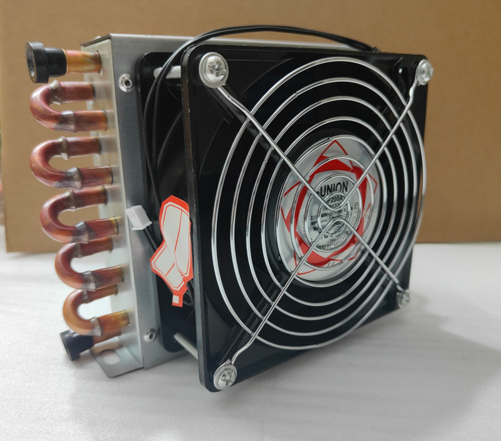 Refrigerator condenser 7mm copper tube aluminum fin 2*6*133 with 120MM fan