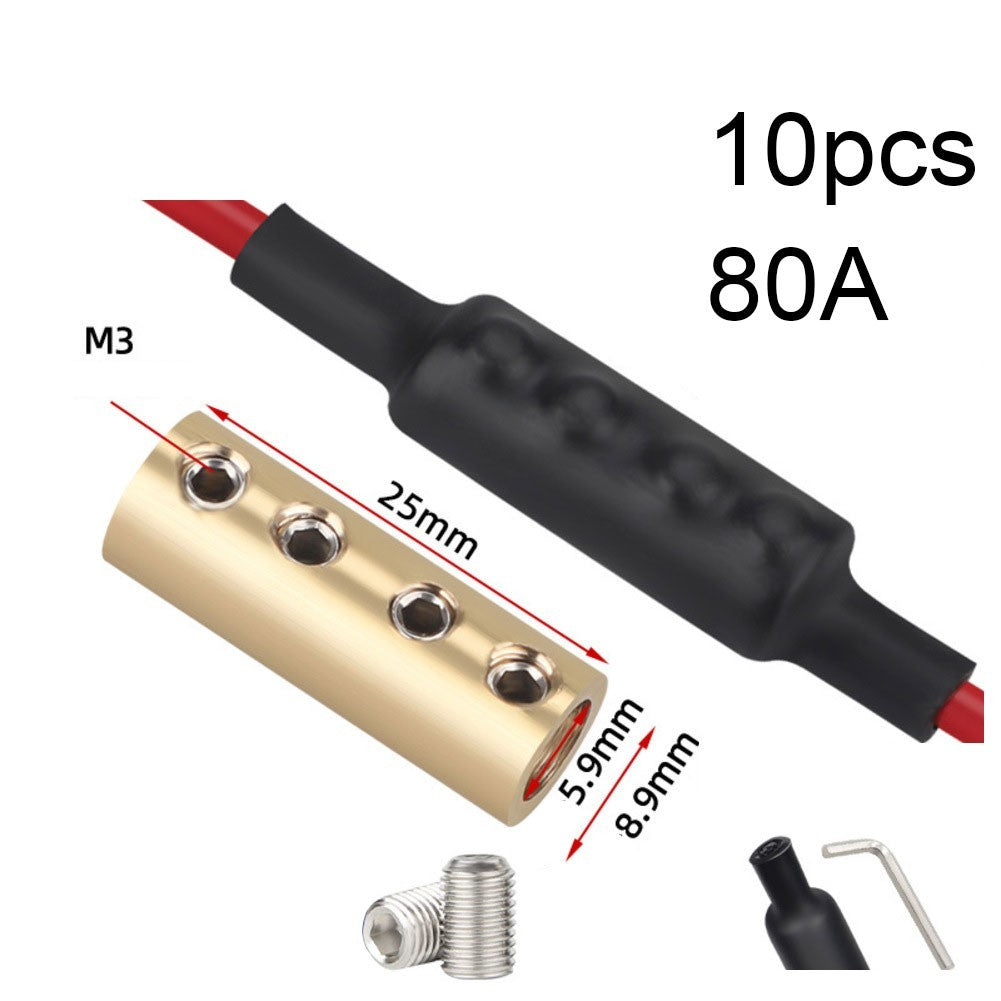 40 Sets Electrical Wire Connector Kit 20A 60A 80A with Heat Shrink Tubing