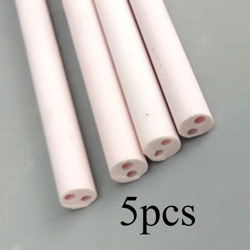 5PCS 20mm*4mm hole 1mm Boron Nitride Thermocouple Protection Tubes Double Hole