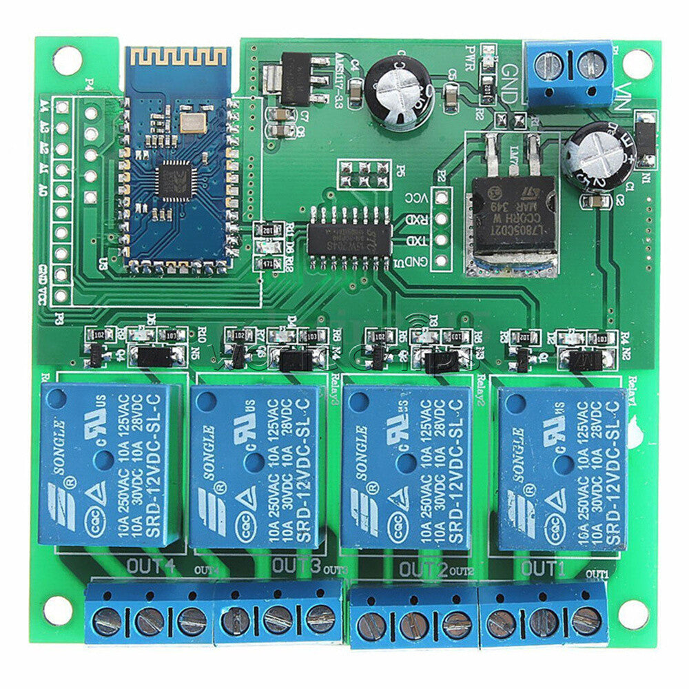 DC12V 4 Channel wireless Bluetooth Relay For Phone Remote control Switch Smart