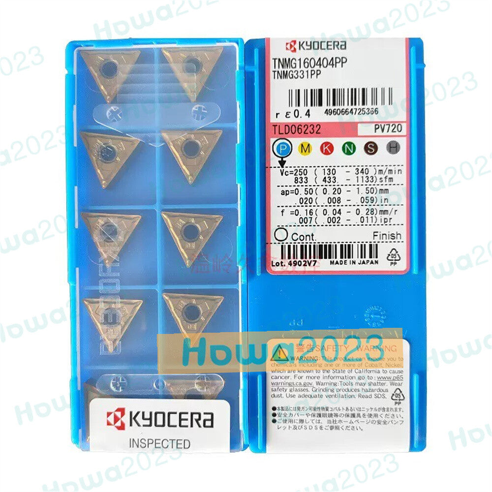 10pcs/Box Kyocera TNMG160404PP PV720 TNMG331PP Turning Blade Carbide Insert