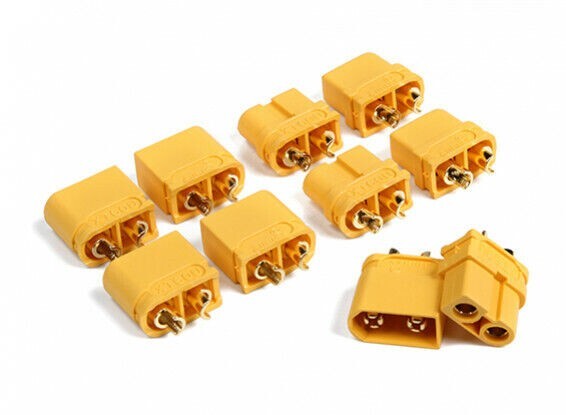 5 Male / Female Pairs AMASS XT60U Connectors Plugs Redesigned
