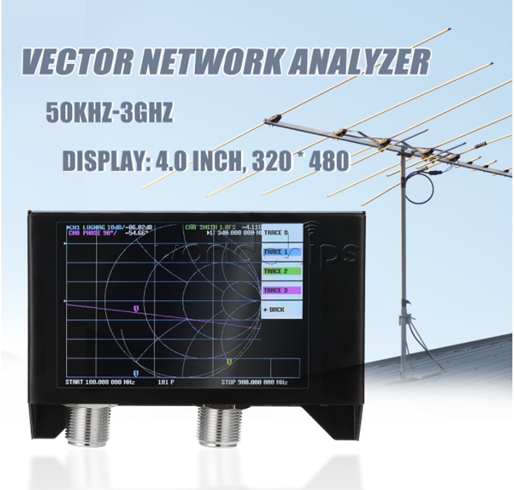2.8"Inch 4"Inch SAA-2N SAA-2 NanoVNA V2 Vector Network Antenna Analyzer VHF UHF
