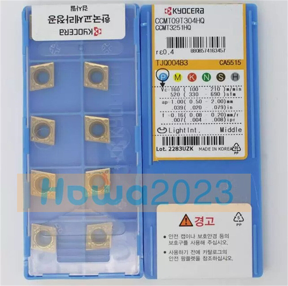 10Pcs/box Kyocera CCMT09T304HQ CA5515 CCMT3251HQ Carbide Inserts Turning Blade