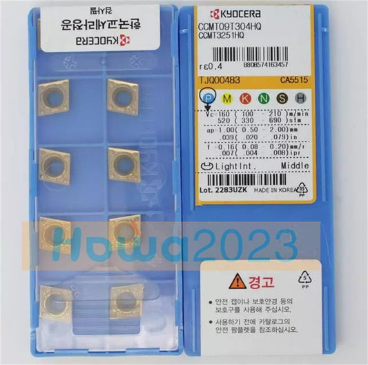10Pcs/box Kyocera CCMT09T304HQ CA5515 CCMT3251HQ Carbide Inserts Turning Blade