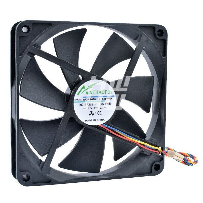 ACP14025Y-12PWM 140x140x25mm DC12V 0.35A 4pin pwm cooling fan