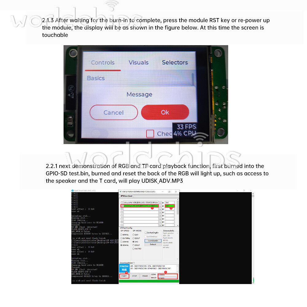 1-10PCS ESP32 WIFI Bluetooth Development Board 2.8" LCD TFT Touch Screen Module