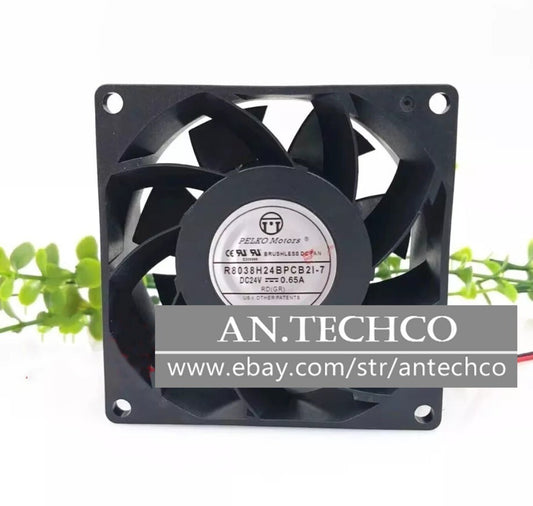 PELKO MOTORS R8038H24BPCB2I-7 DC24V 0.65A 2-Wire Cooling Fan