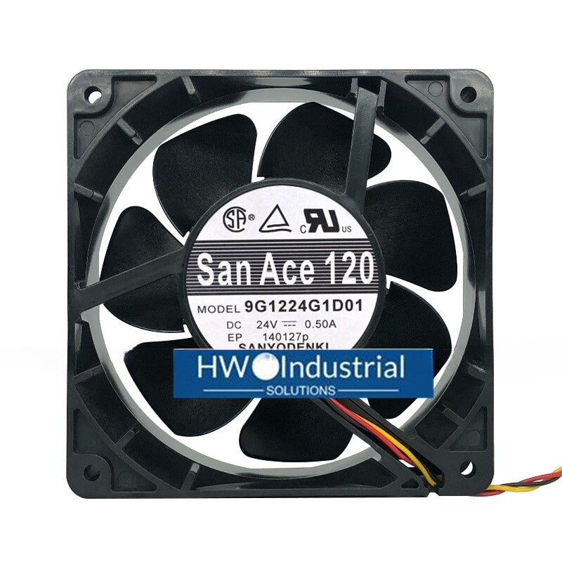 SANYO 3-wire 9G1224G101 24V 0.50A 12038 12CM Inverter Cooling Fan