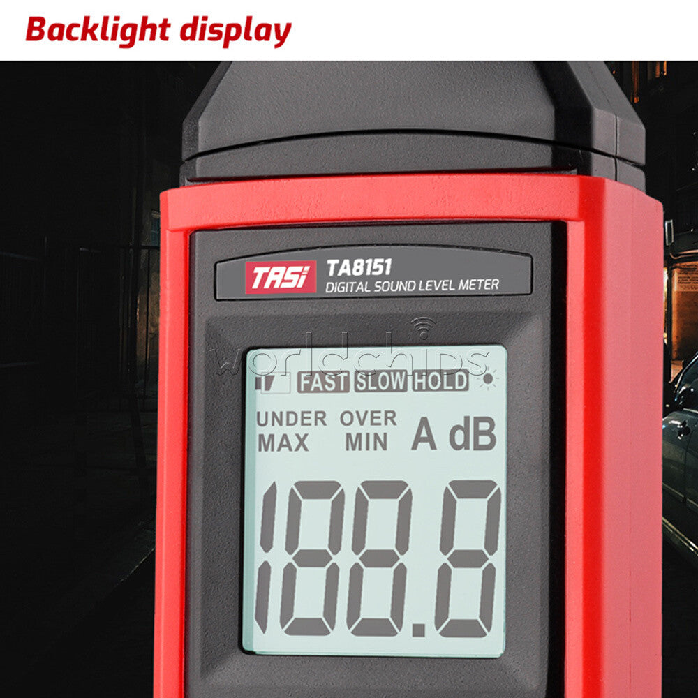 TA8151 Digital Sound Level Meter Noise Tester Sound Detector Monitor 30-130dB