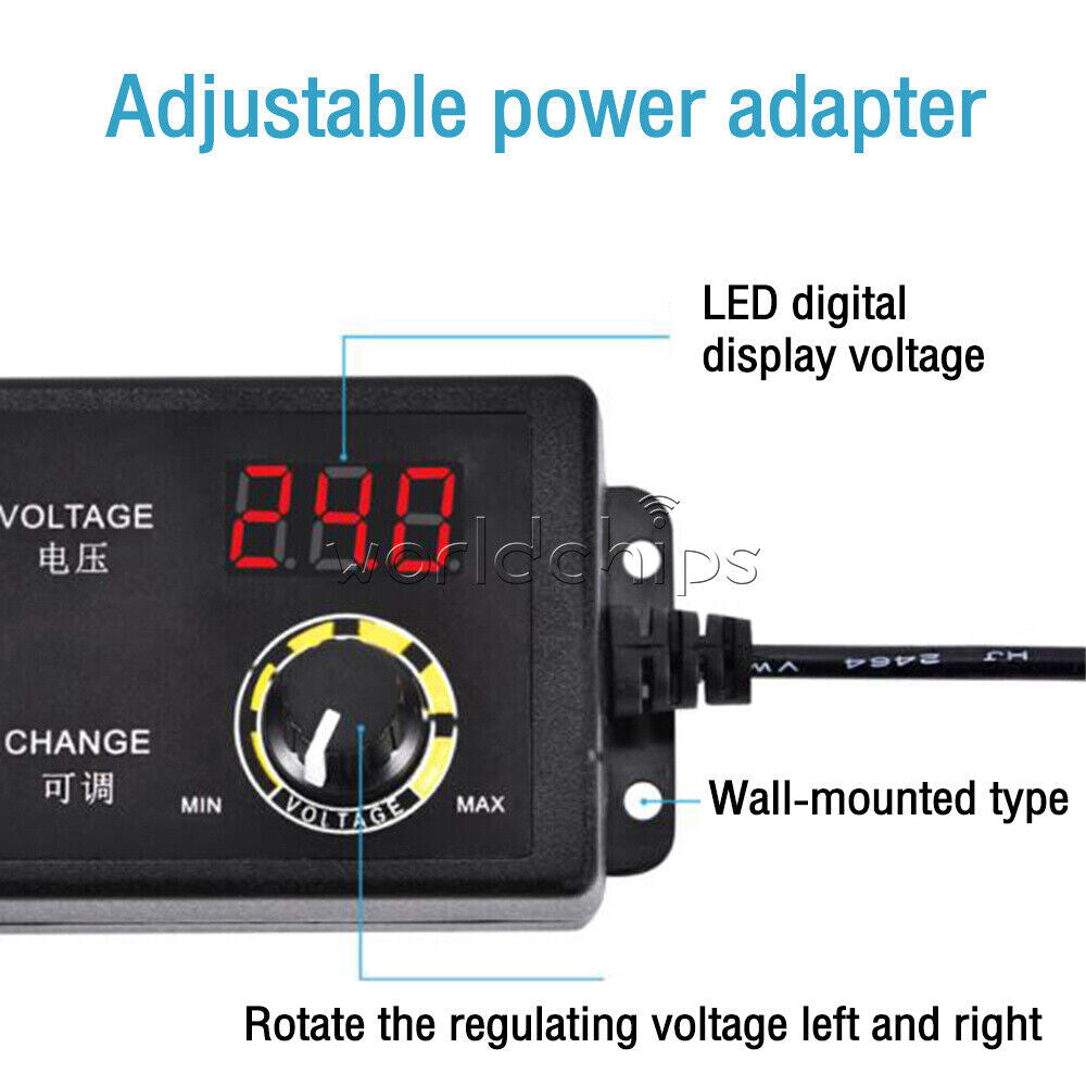 Power Switching Adapter 3-36V Adjustable Voltage Regulation Power Supply Adaptor