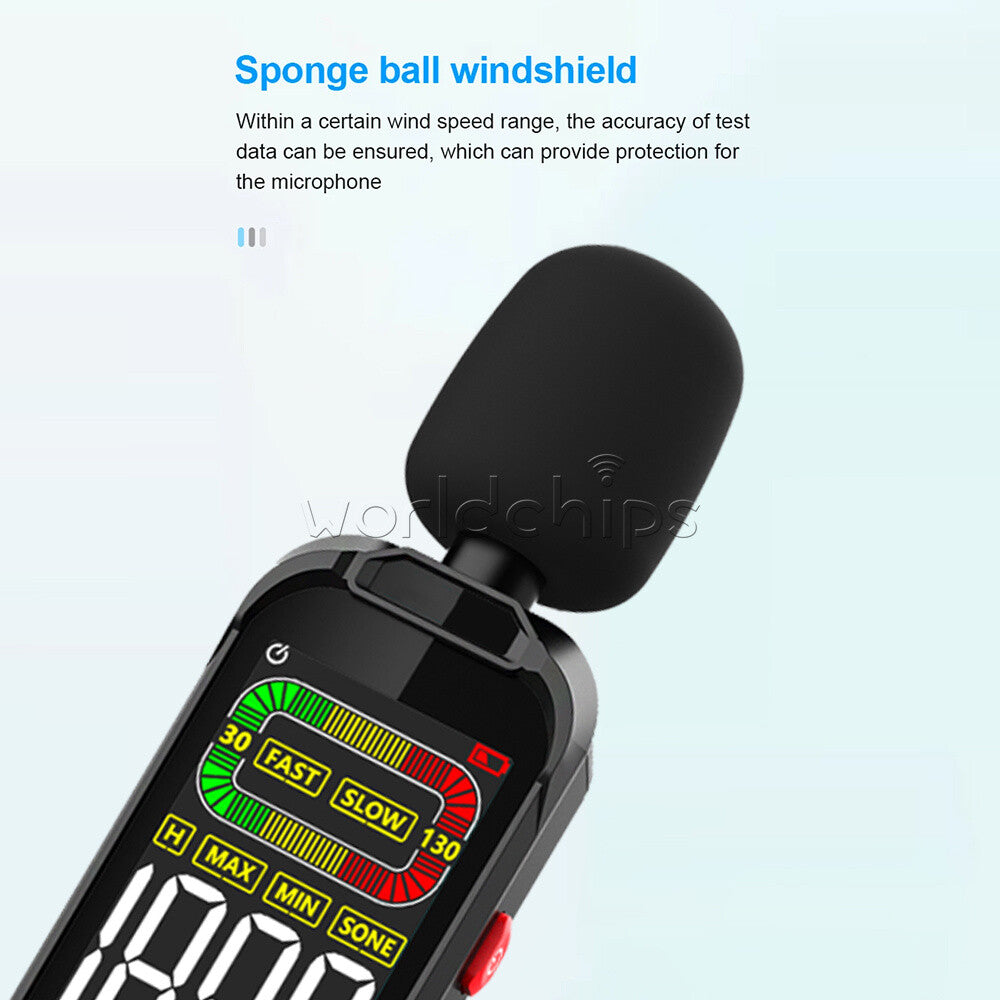 Sound Level Meter Digital LCD Display Noise Tester Measurement 30-130DB Decibel