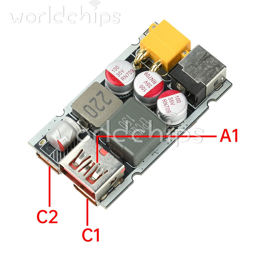 DC 9-35V 205W High-power Fast Charging Full Protocol Step-down Charging Module