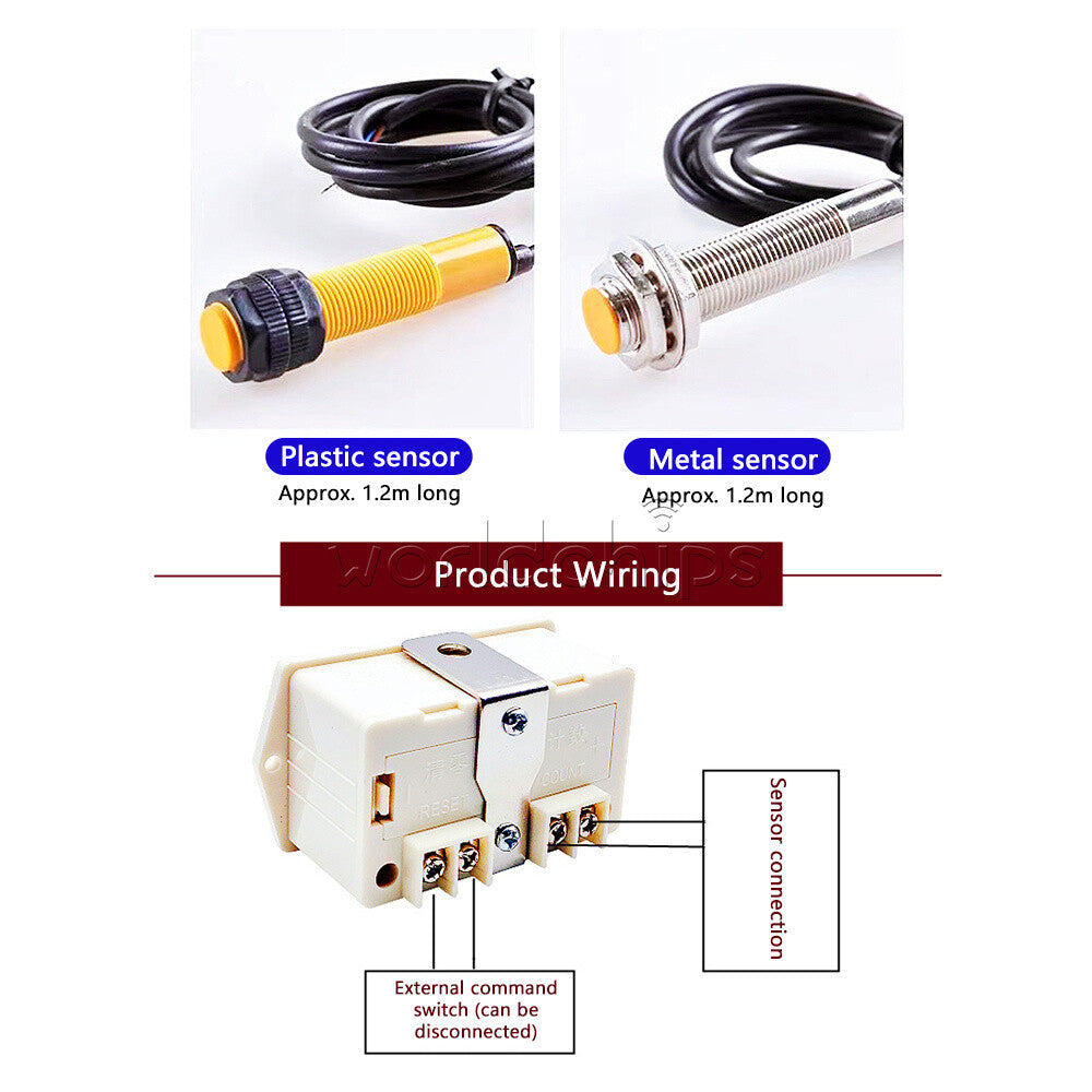 Electronic Counter Digital 0~999999/99999 Industrial Magnetic Inductive Counter