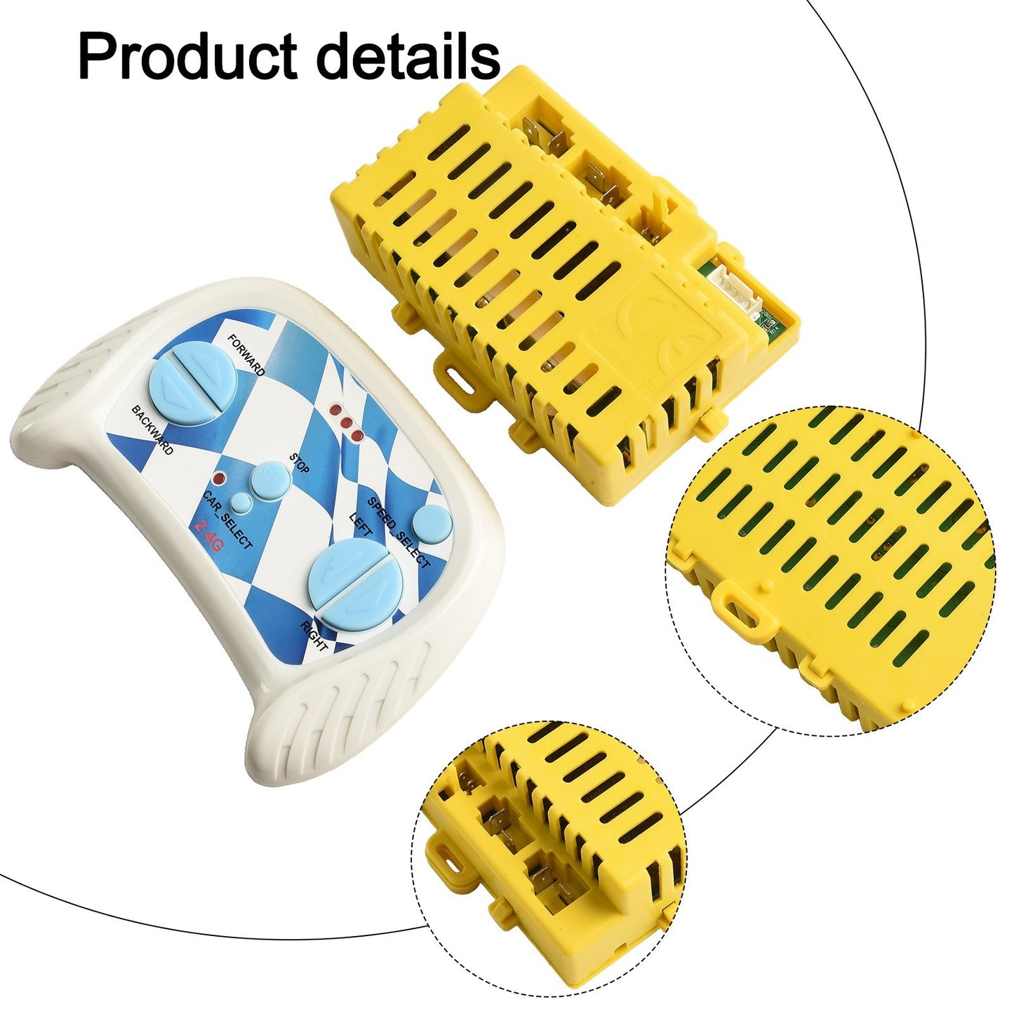 Compatible 24V 5 Pin Control Box for Children Electric Car and Remote Control
