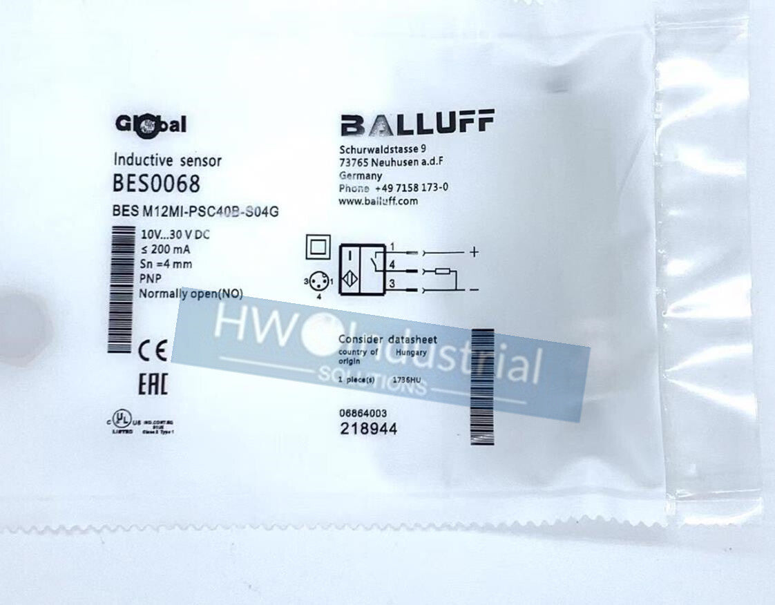 1PC BALLUFF BES0068 Inductive Proximity Switch BESM12MI-PSC40B-S04G Sensor
