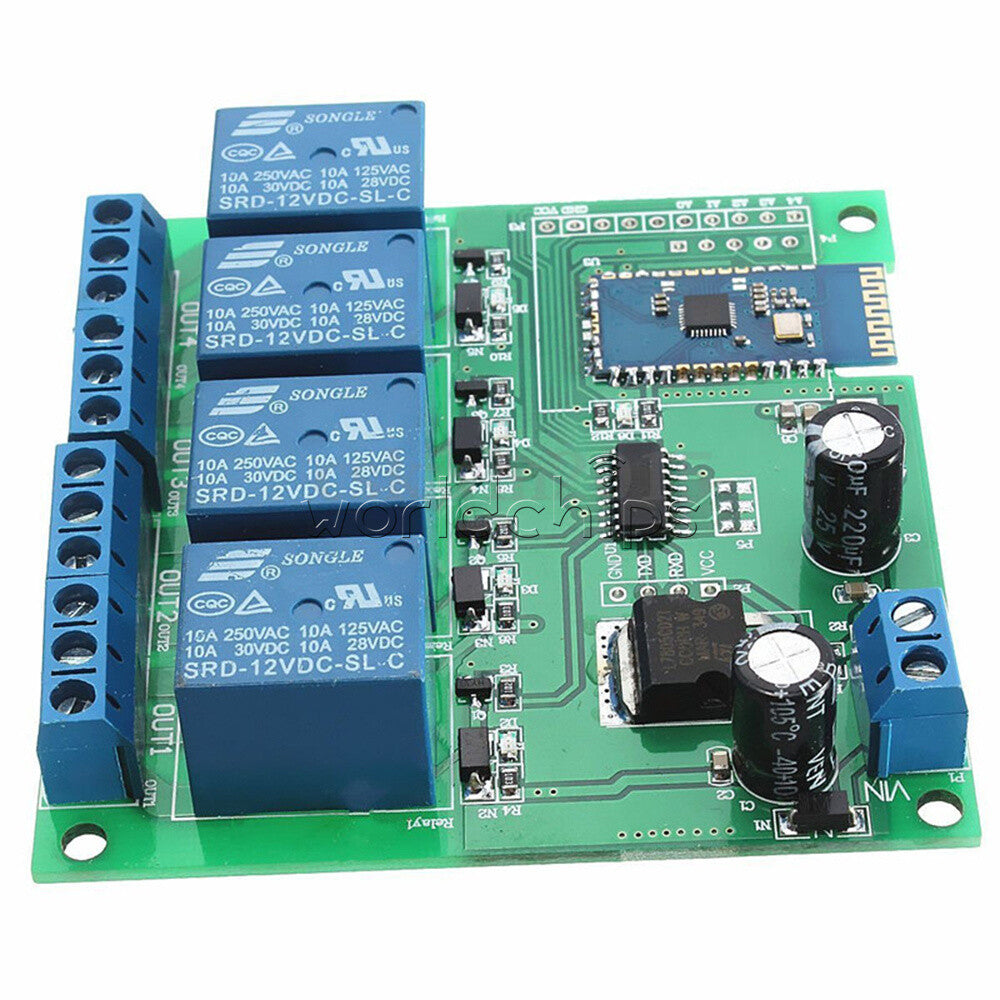 DC12V 4 Channel wireless Bluetooth Relay For Phone Remote control Switch Smart