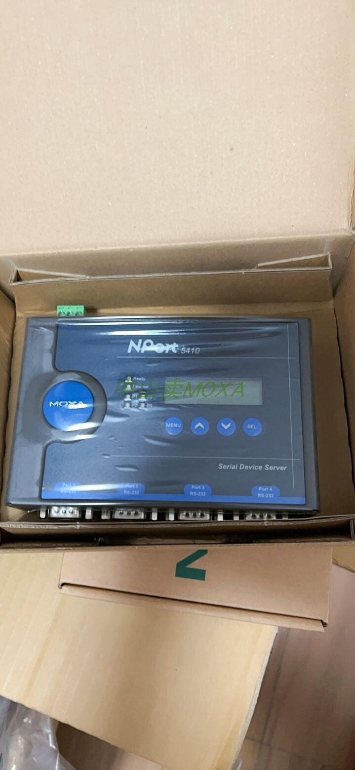 1pcs  MOXA Nport 5410 RS-232 4-port DB9-pin Serial Server