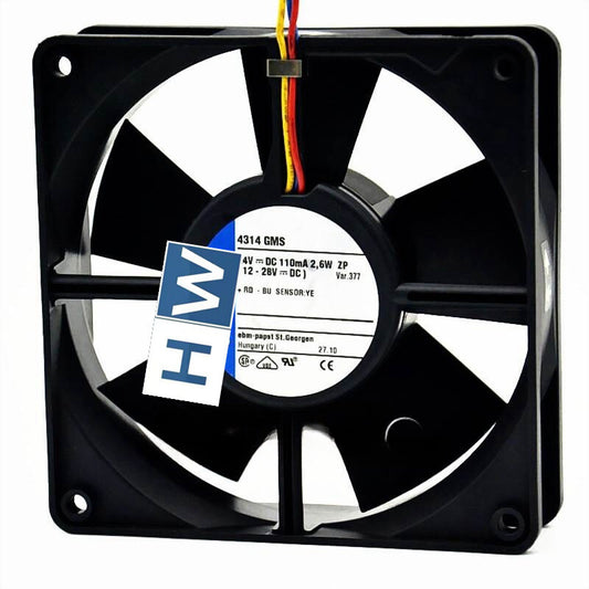 3-wire 4314GMS 24V 110MA 2.6W 12032 12CM Equipment Cooling Fan