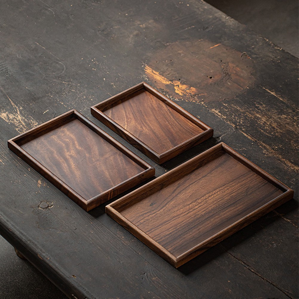 Rustic Wood Serving Tray for Coffee and Pastries Decorative and Functional