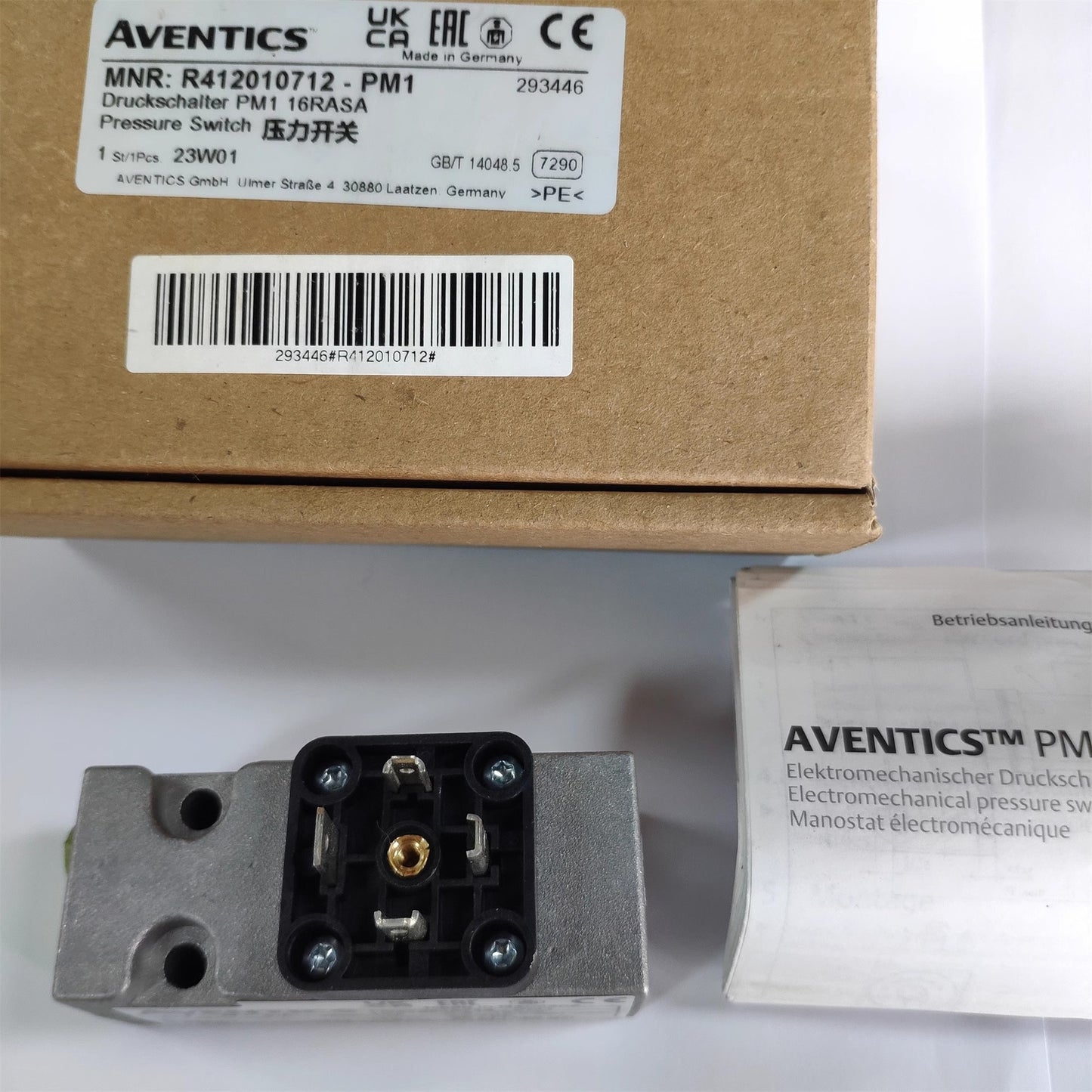 1pcs AVENTICS Pressure Switch R412010712 Series  PM1 0.2-16bar Fast delivery