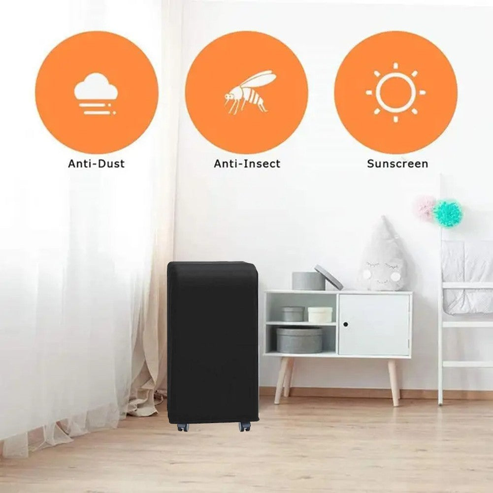 Proper Fit and Durability Portable Air Conditioner Unit Cover in Black