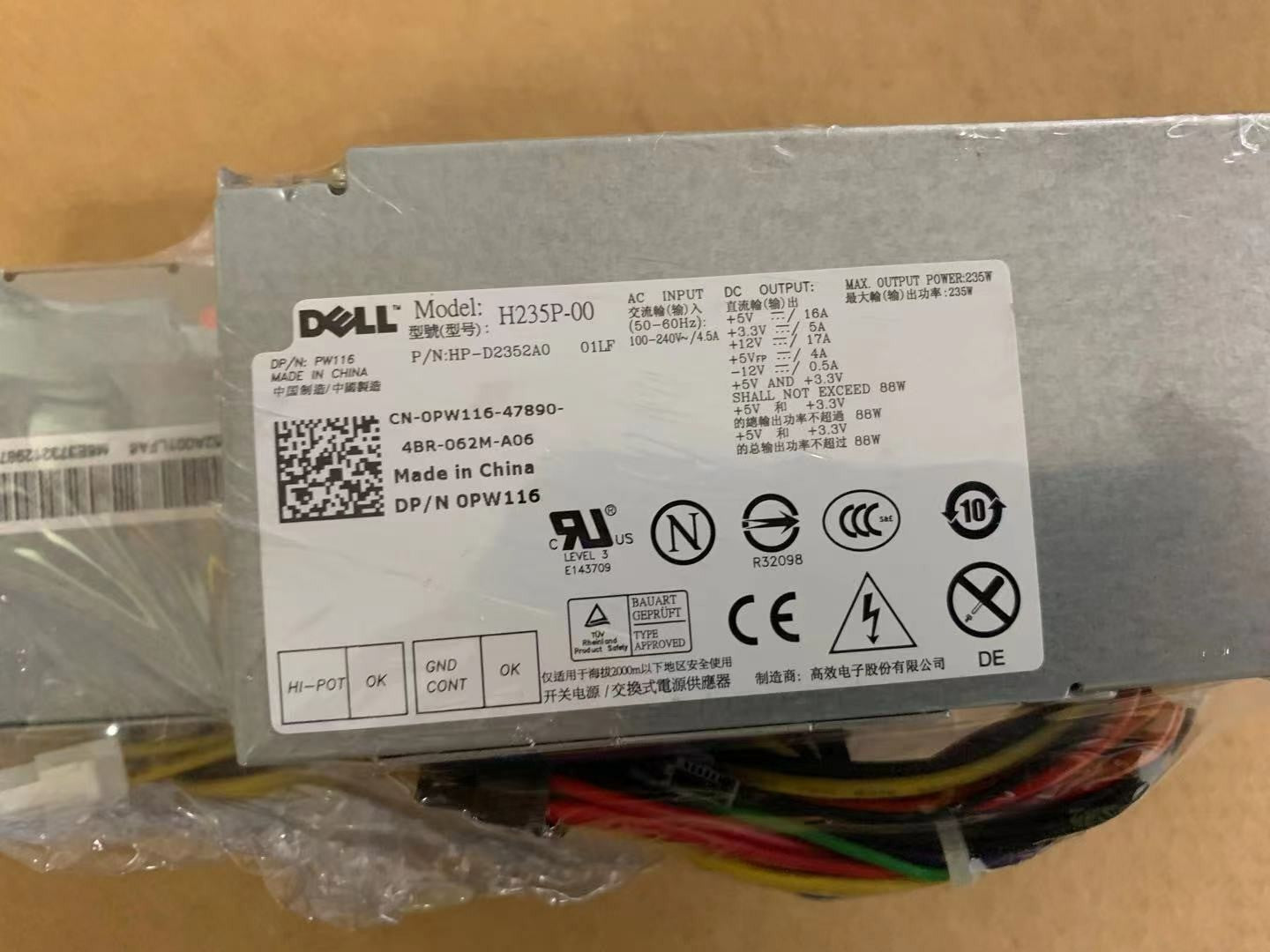 for  Power Supply Dell Optiplex 760 780 960SFF 235W PW116 R224M H235P-00