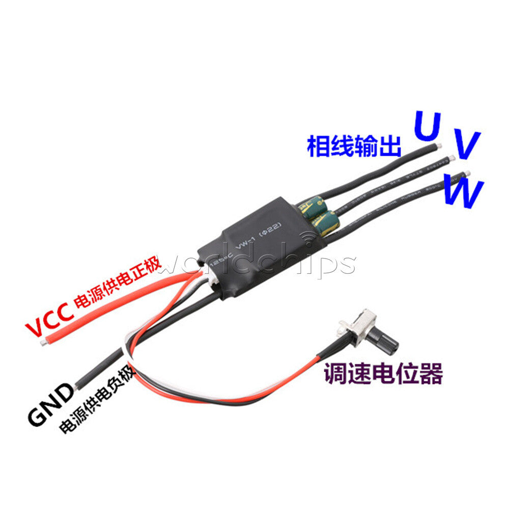 200/1000W 3 phase Brushless Hall Motor Pump Driver ESC Speed Controller DC 6-24V