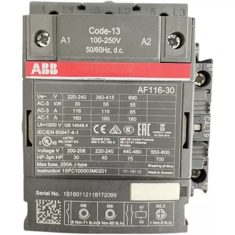 1PC  ABB AF116-30-11-13 1SFL427001R1311 100-250V Contactor