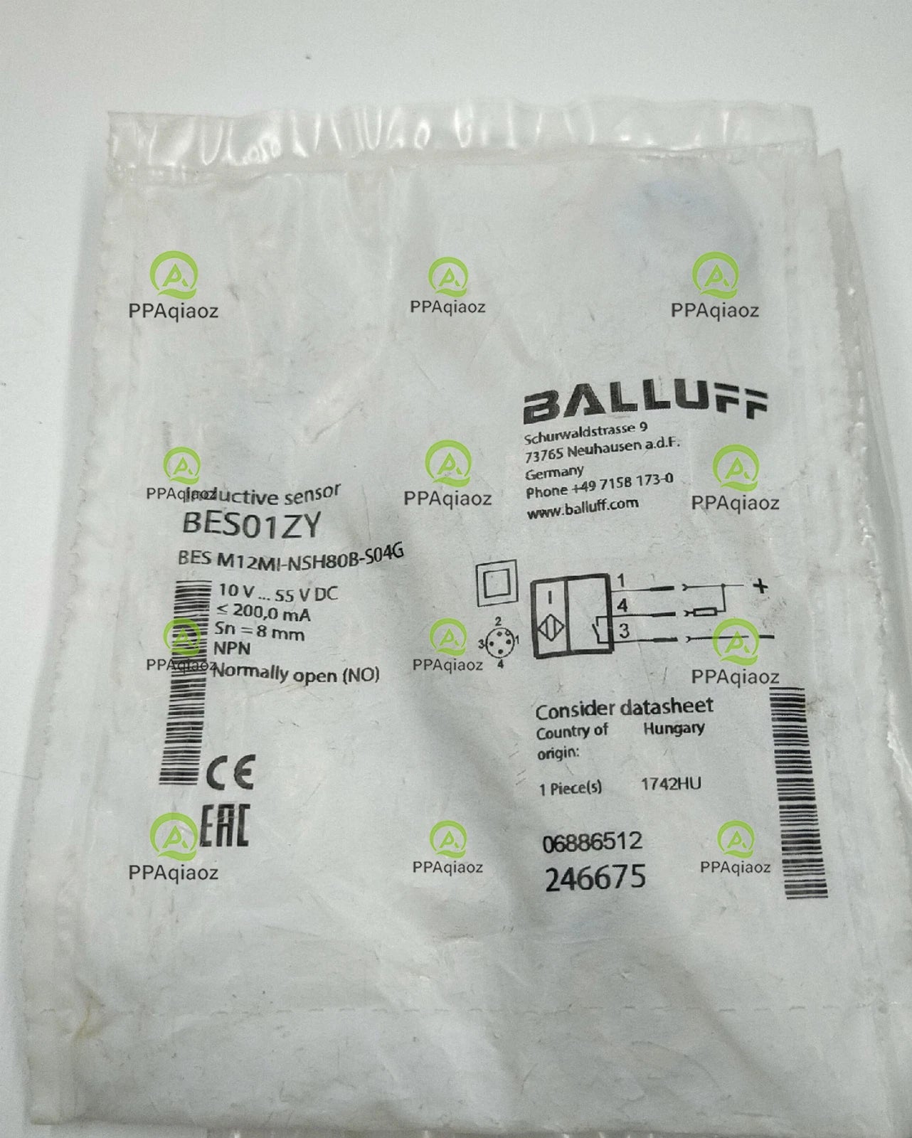 1Pcs  BALLUFF BES M12MI-NSH80B-S04G（BES01ZY) sensor Fast delivery