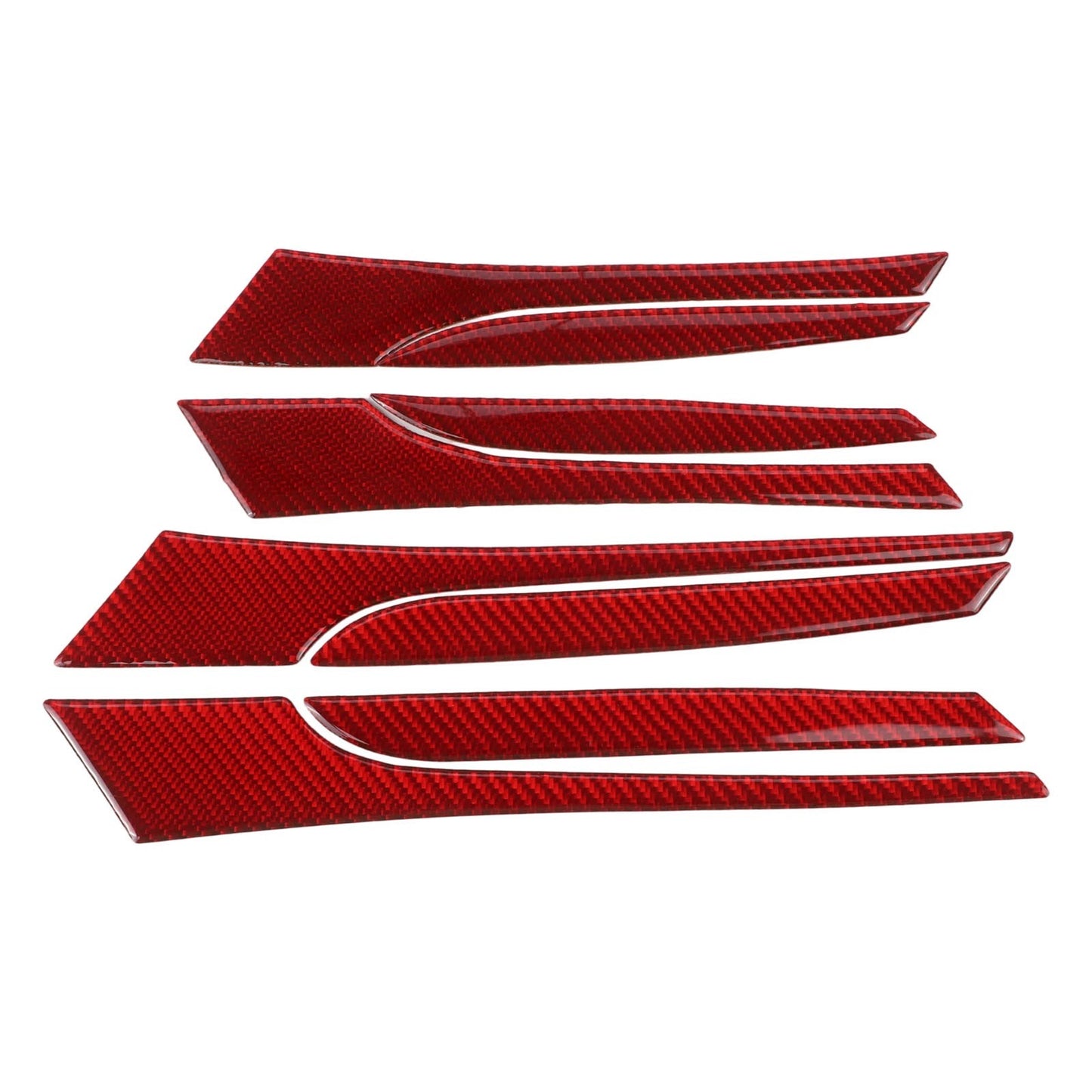 For Mazda Compatible Easy Install Inner Trim Strips in Vibrant Red Carbon Fiber