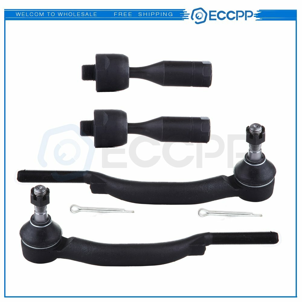 ECCPP 4pcs For 2002-2006 2007 Buick Rainer 16mm Complete Inner Outer Tie Rod End