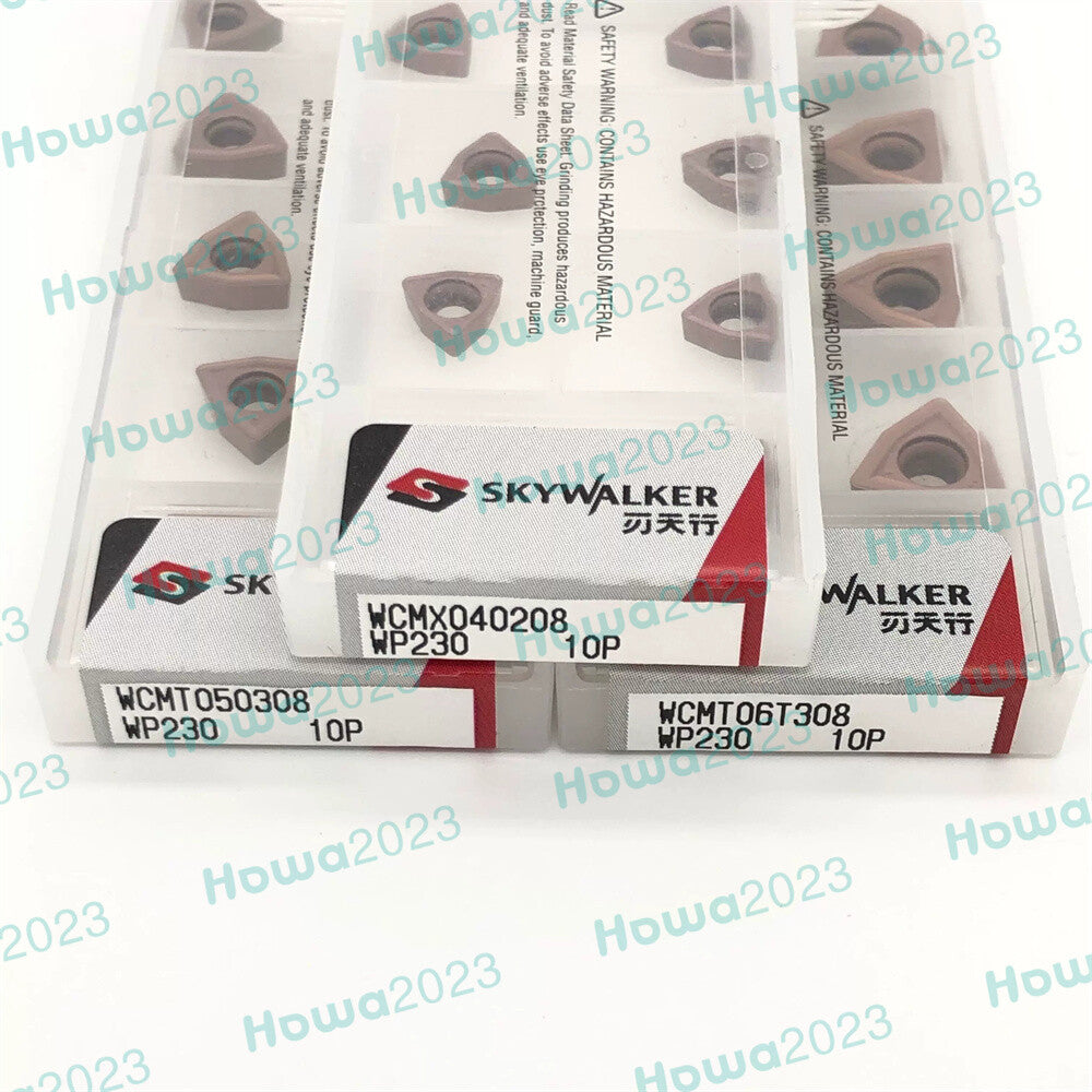 10Pieces/Box WCMX030208 WP230 SKYWALKER Carbide CNC Blade Turning Inserts