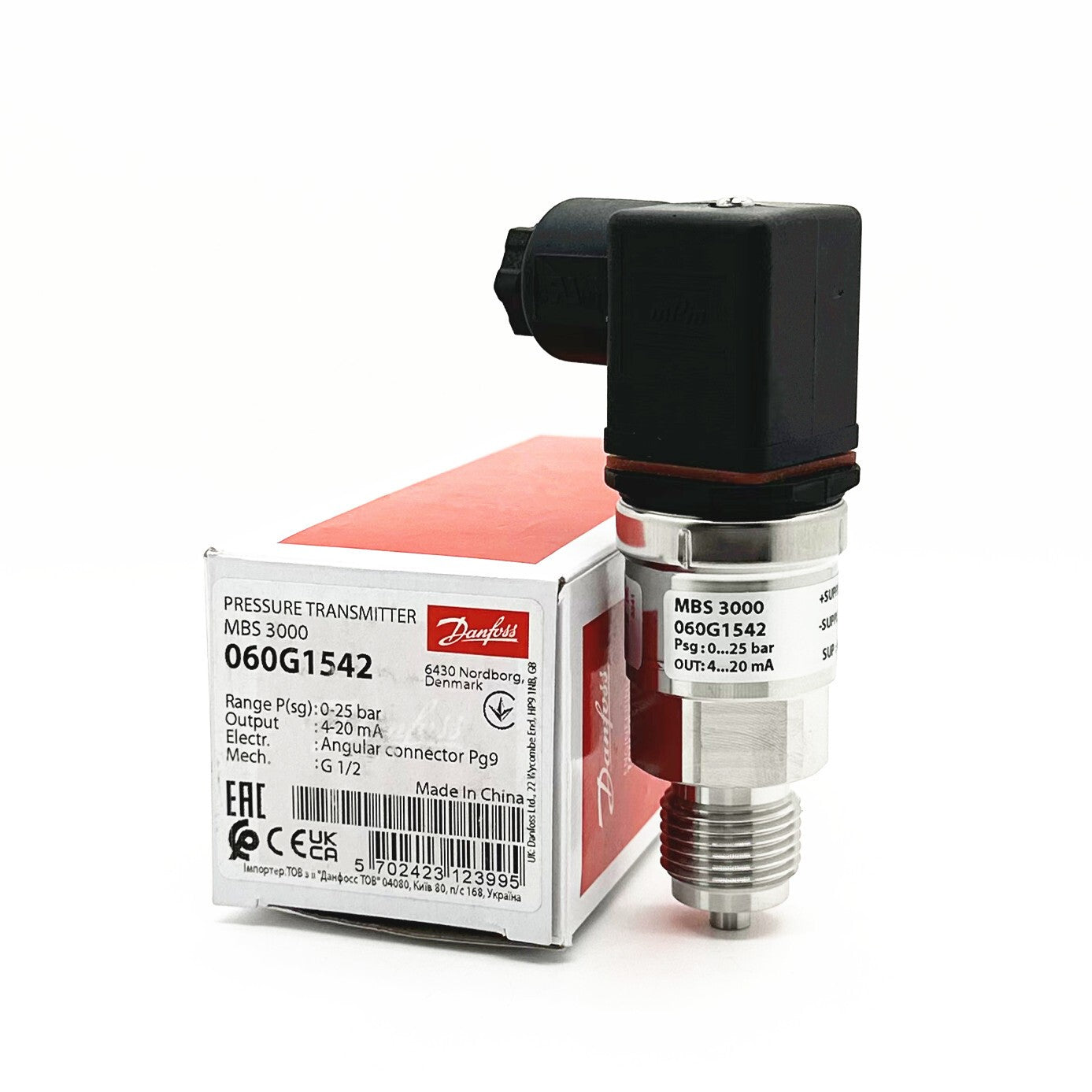 1 pcs For Danfoss MBS3000 060G1542 0-25bar Pressure Transmitter Sensor